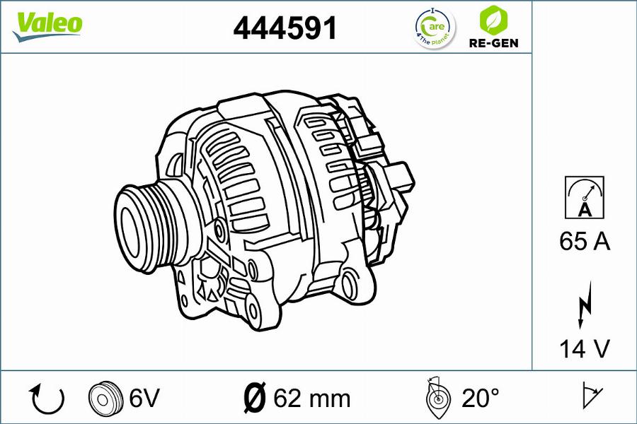 Valeo 444591 - Ģenerators autodraugiem.lv