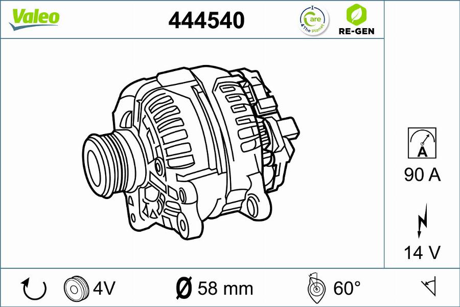 Valeo 444540 - Ģenerators autodraugiem.lv