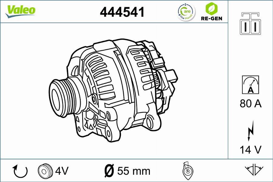 Valeo 444541 - Ģenerators autodraugiem.lv