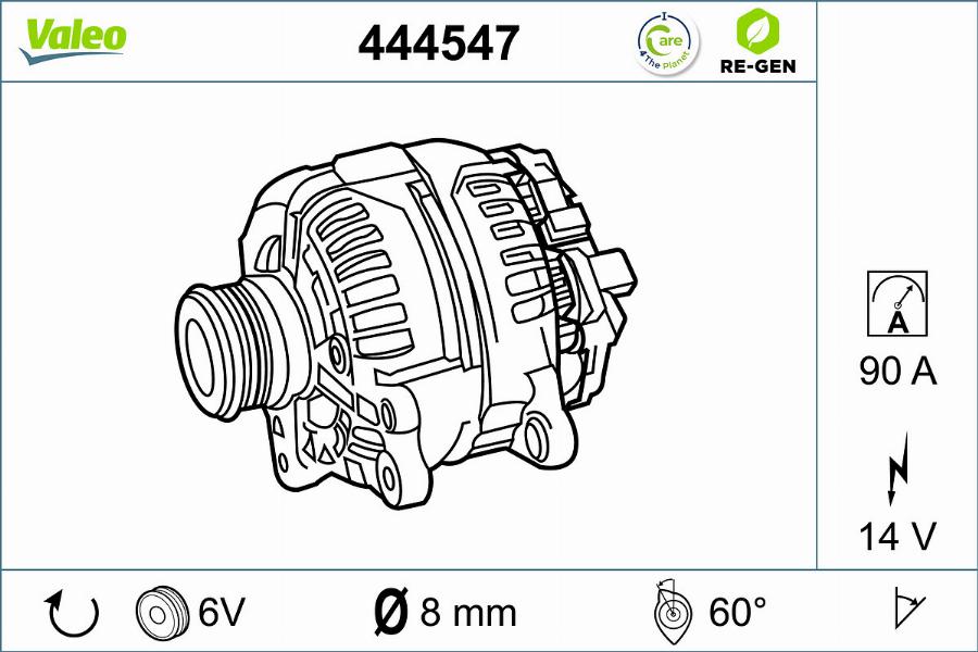 Valeo 444547 - Ģenerators autodraugiem.lv