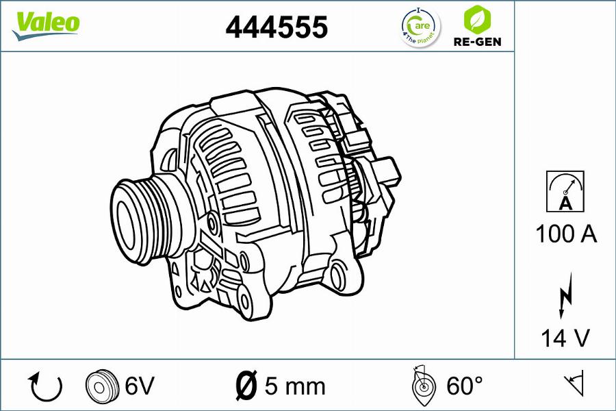 Valeo 444555 - Ģenerators autodraugiem.lv