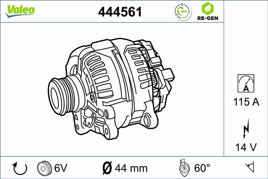 Valeo 444561 - Ģenerators autodraugiem.lv