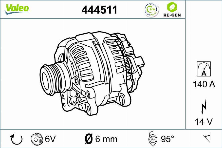 Valeo 444511 - Ģenerators autodraugiem.lv