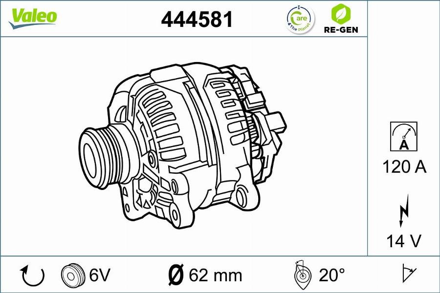 Valeo 444581 - Ģenerators autodraugiem.lv
