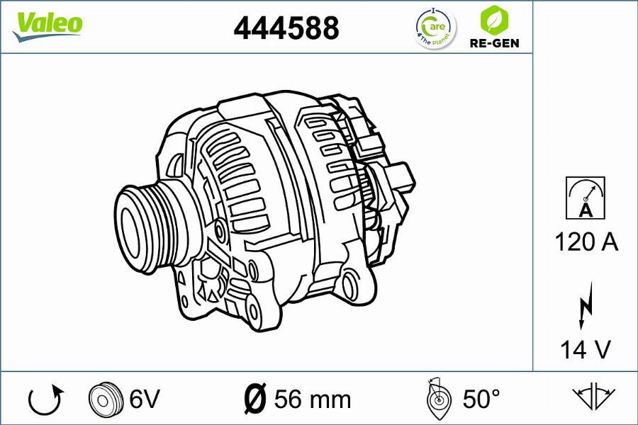 Valeo 444588 - Ģenerators autodraugiem.lv