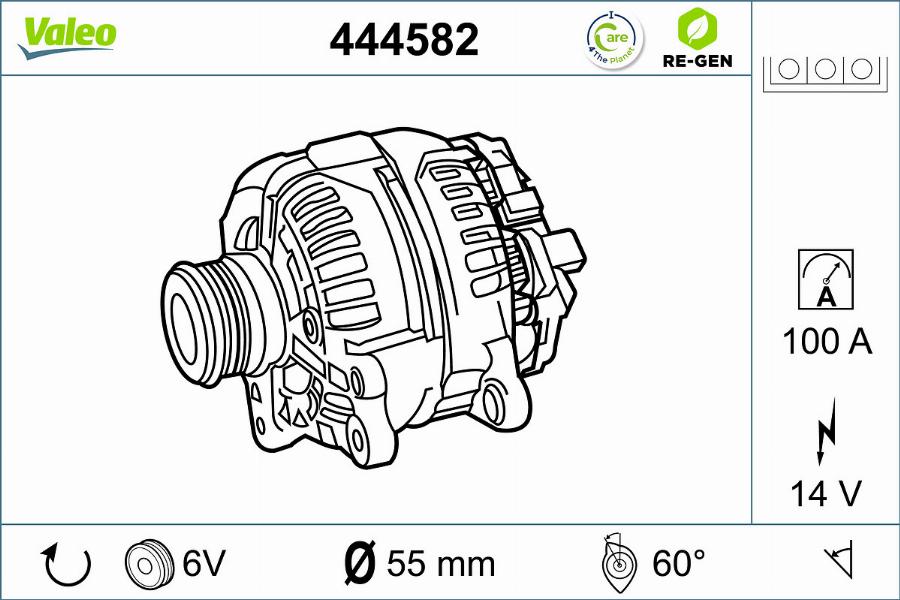 Valeo 444582 - Ģenerators autodraugiem.lv