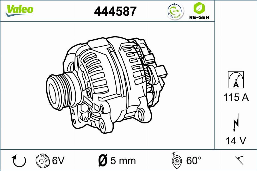 Valeo 444587 - Ģenerators autodraugiem.lv