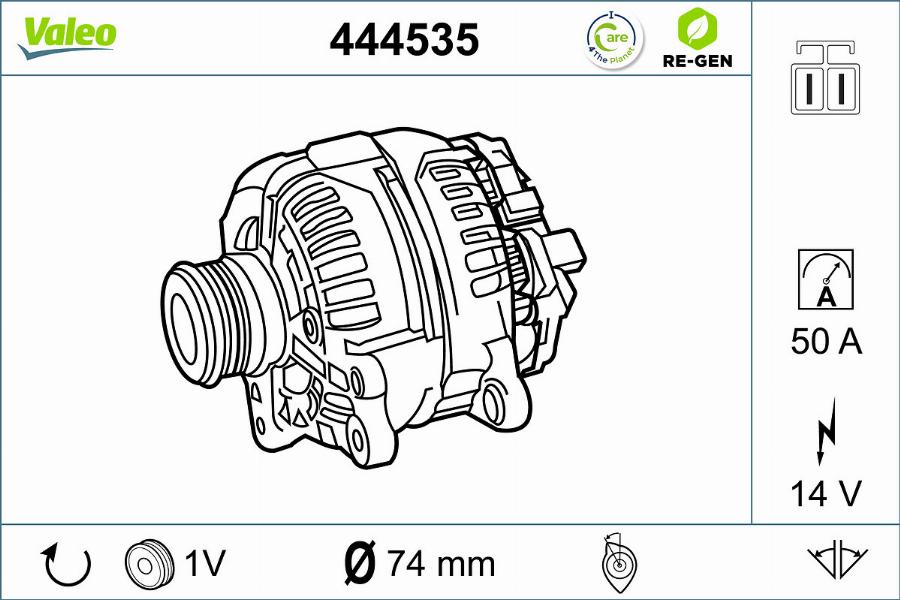 Valeo 444535 - Ģenerators autodraugiem.lv