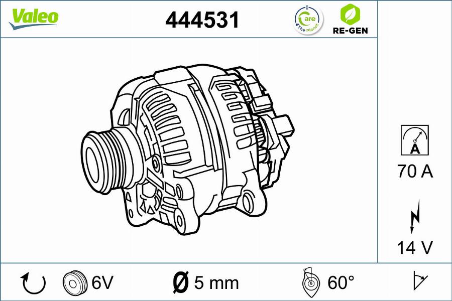 Valeo 444531 - Ģenerators autodraugiem.lv