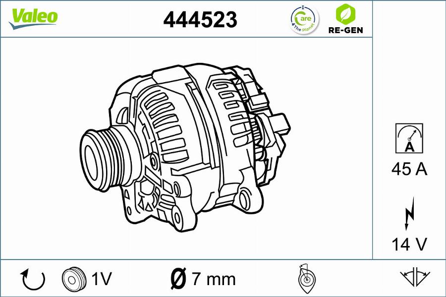 Valeo 444523 - Ģenerators autodraugiem.lv