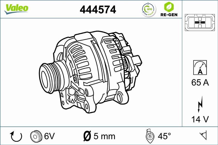 Valeo 444574 - Ģenerators autodraugiem.lv