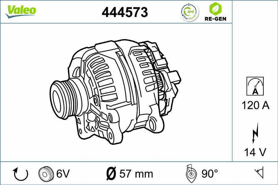 Valeo 444573 - Ģenerators autodraugiem.lv