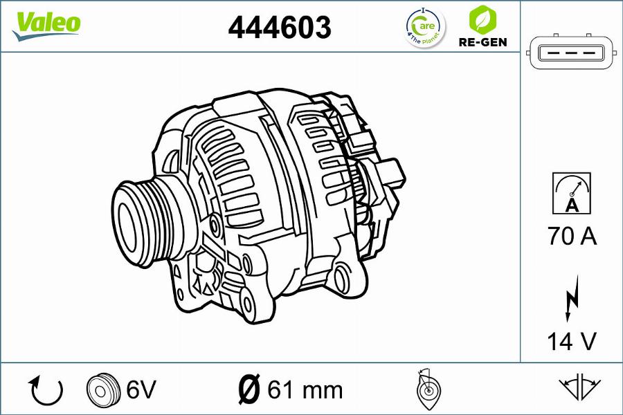 Valeo 444603 - Ģenerators autodraugiem.lv