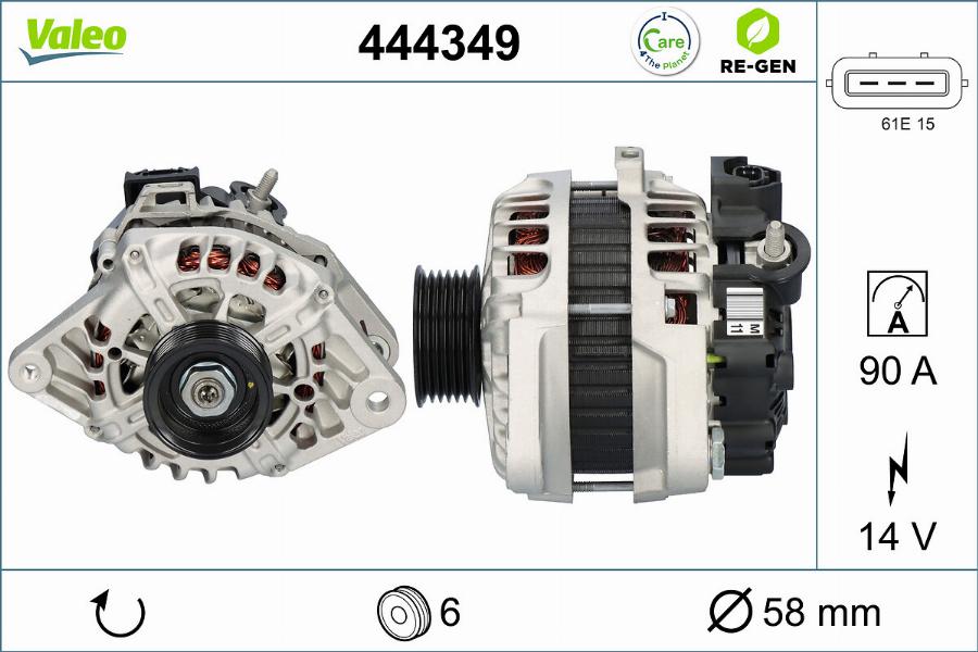 Valeo 444349 - Ģenerators autodraugiem.lv