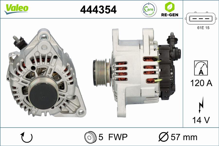 Valeo 444354 - Ģenerators autodraugiem.lv