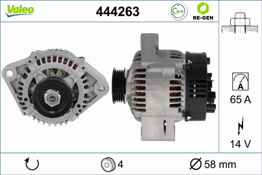 Valeo 444263 - Ģenerators autodraugiem.lv