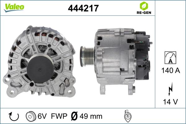 Valeo 444217 - Ģenerators autodraugiem.lv
