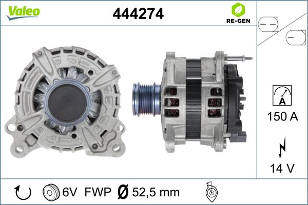 Valeo 444274 - Ģenerators autodraugiem.lv