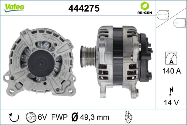 Valeo 444275 - Ģenerators autodraugiem.lv