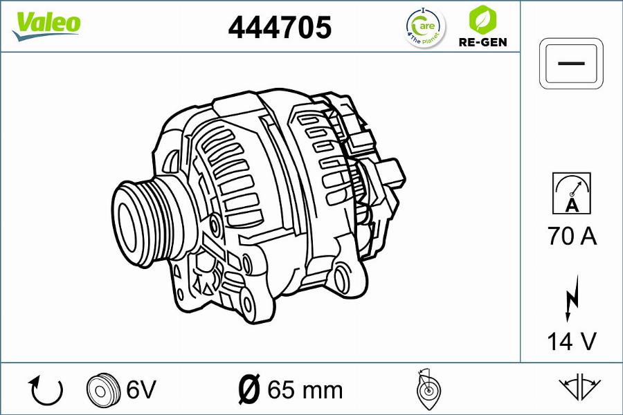 Valeo 444705 - Ģenerators autodraugiem.lv