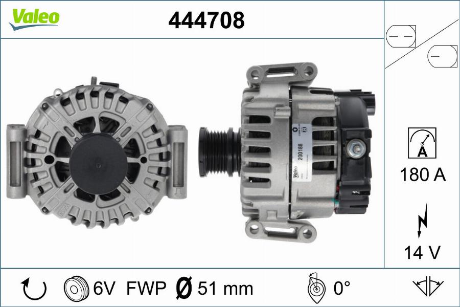 Valeo 444708 - Ģenerators autodraugiem.lv