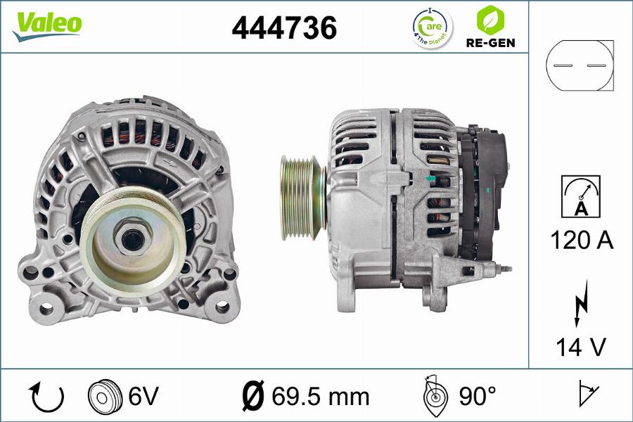 Valeo 444736 - Ģenerators autodraugiem.lv