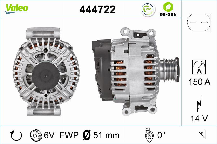 Valeo 444722 - Ģenerators autodraugiem.lv