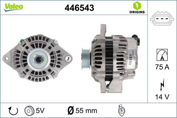 Valeo 446543 - Ģenerators autodraugiem.lv
