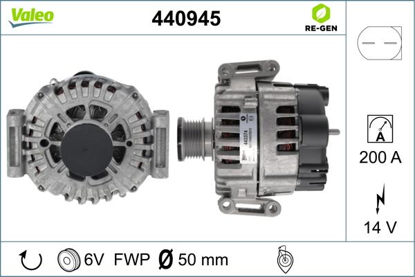 Valeo 440945 - Ģenerators autodraugiem.lv