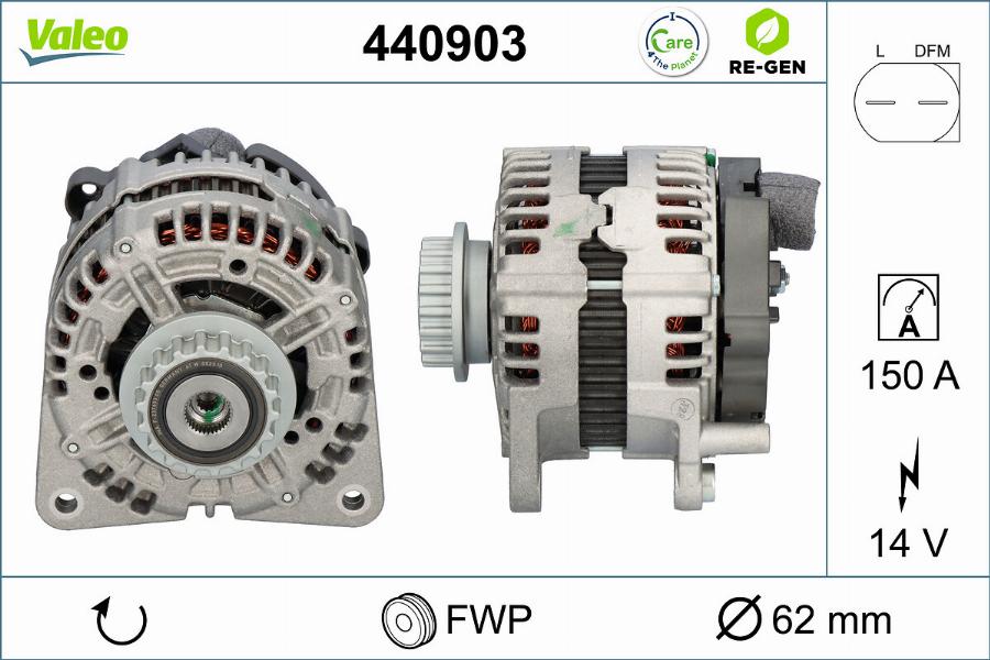 Valeo 440903 - Ģenerators autodraugiem.lv