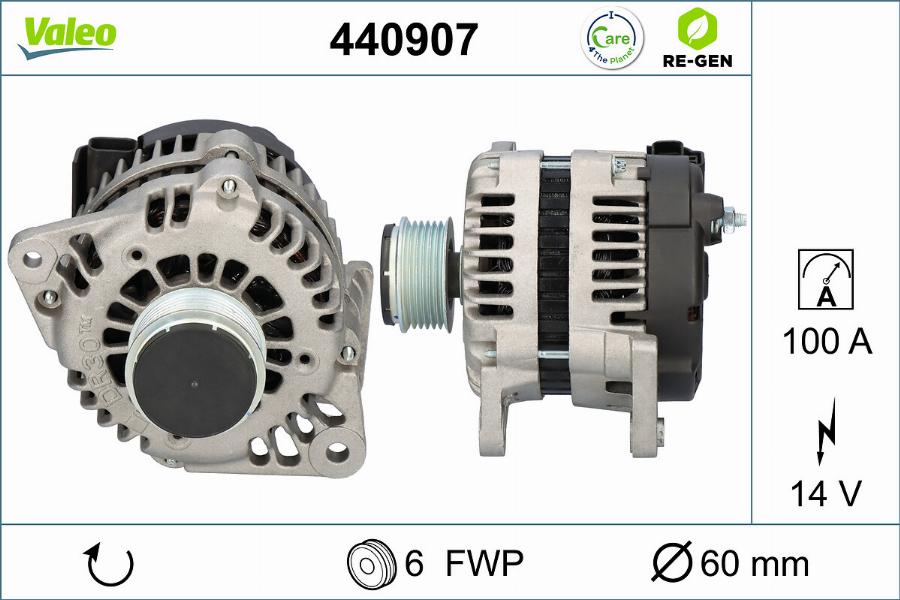 Valeo 440907 - Ģenerators autodraugiem.lv