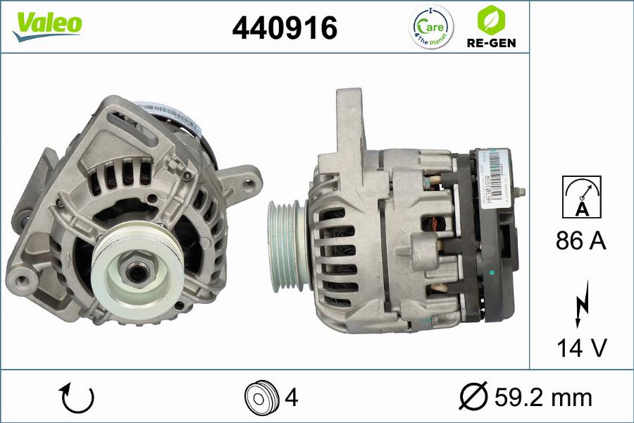 Valeo 440916 - Ģenerators autodraugiem.lv