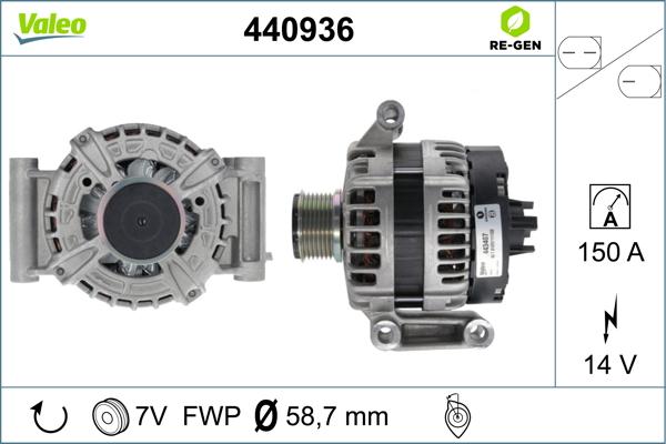 Valeo 440936 - Ģenerators autodraugiem.lv