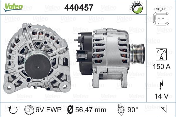 Valeo 440457 - Ģenerators autodraugiem.lv