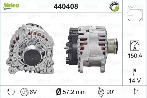 Valeo 440408 - Ģenerators autodraugiem.lv