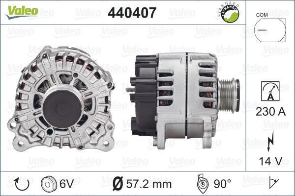 Valeo 440407 - Ģenerators autodraugiem.lv
