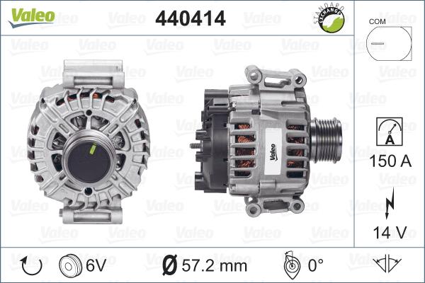 Valeo 440414 - Ģenerators autodraugiem.lv