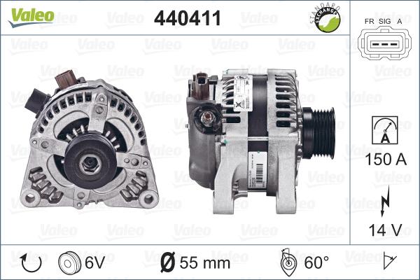 Valeo 440411 - Ģenerators autodraugiem.lv