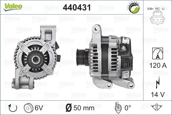 Valeo 440431 - Ģenerators autodraugiem.lv