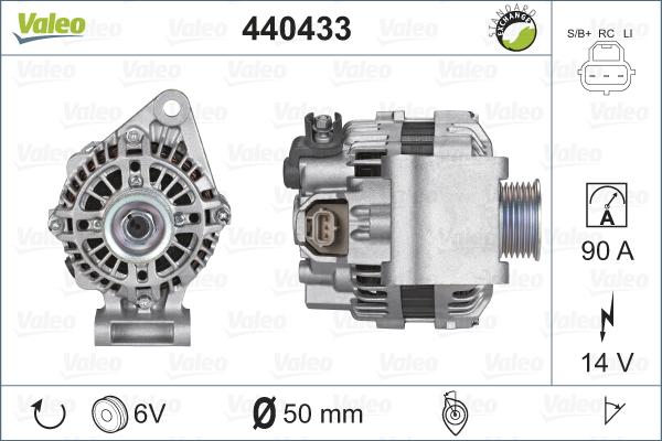 Valeo 440433 - Ģenerators autodraugiem.lv