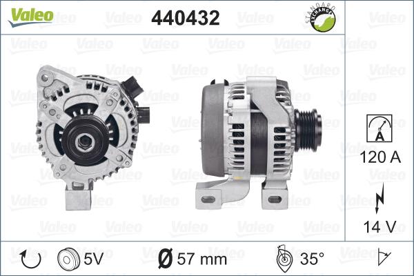 Valeo 440432 - Ģenerators autodraugiem.lv