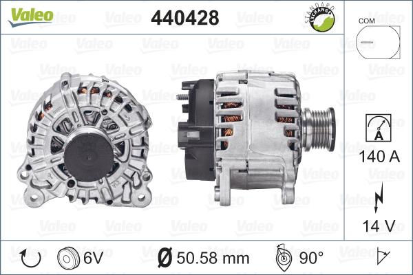 Valeo 440428 - Ģenerators autodraugiem.lv