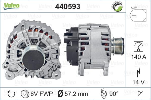 Valeo 440593 - Ģenerators autodraugiem.lv