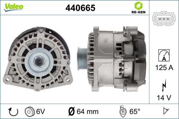 Valeo 440665 - Ģenerators autodraugiem.lv