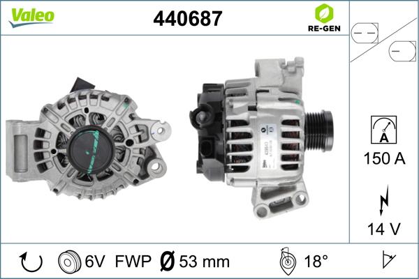 Valeo 440687 - Ģenerators autodraugiem.lv