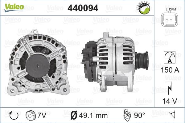 Valeo 440094 - Ģenerators autodraugiem.lv