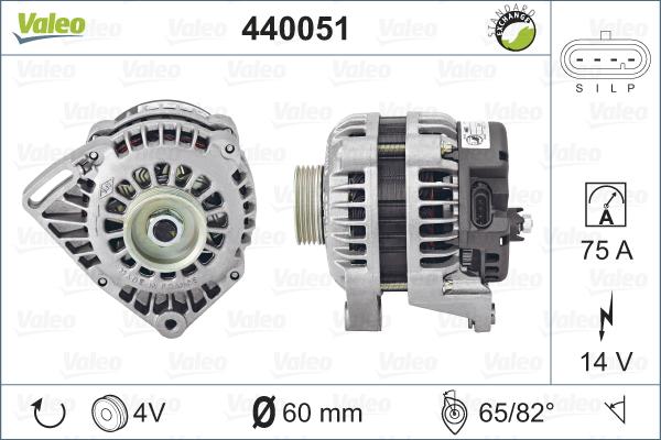 Valeo 440051 - Ģenerators autodraugiem.lv
