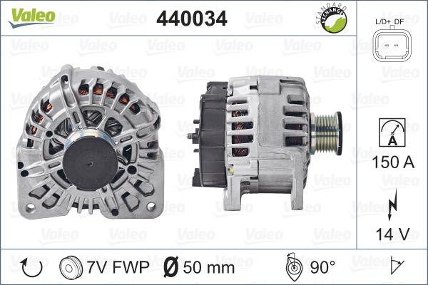 Valeo 440034 - Ģenerators autodraugiem.lv