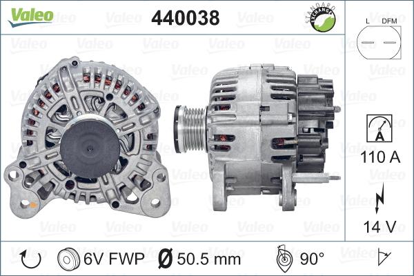 Valeo 440038 - Ģenerators autodraugiem.lv