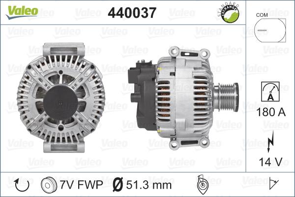 Valeo 440037 - Ģenerators autodraugiem.lv